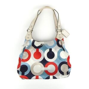 Coach Signature Op Art Hobo‎ Shoulder Bag